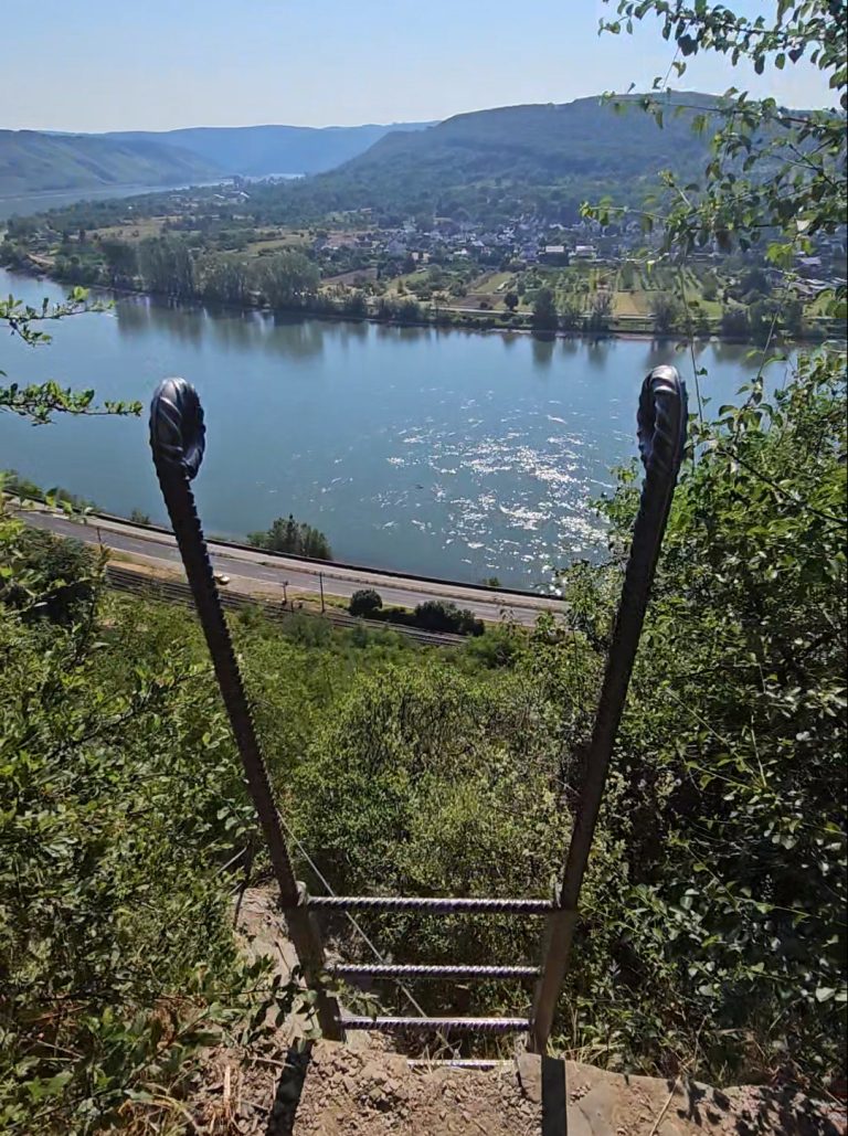 Klettersteig Boppard ladder obstakel