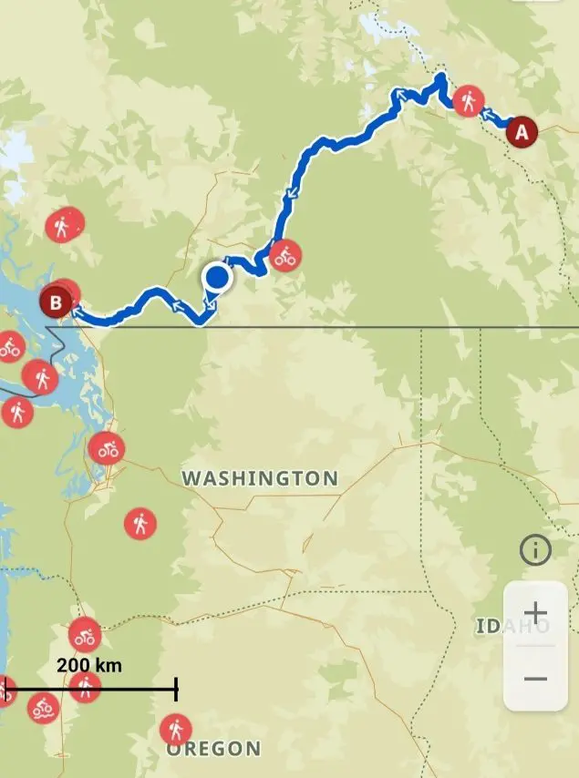 Fietsreis van Calgary naar Vancouver